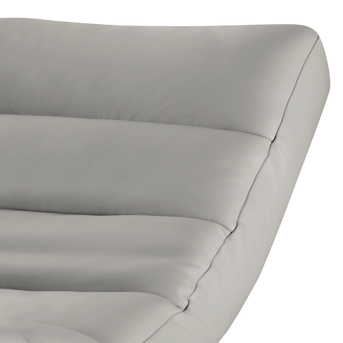 RELAXLIEGE SWING Mikrofaser Grau  - Schwarz/Grau, Design, Textil/Metall (65/65-95/171cm) - Livetastic