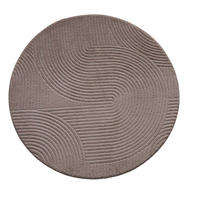 WEBTEPPICH  Wohnzimmer 120 cm Homestyle Taupe rund  - Taupe, Design, Textil (120cm) - Novel