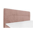 BOXSPRINGBETT 180/200 cm,  in Rosa, Topper, H4 + H4 = sehr fest  - Schwarz/Rosa, Design, Textil/Metall (180/200cm) - Esposa