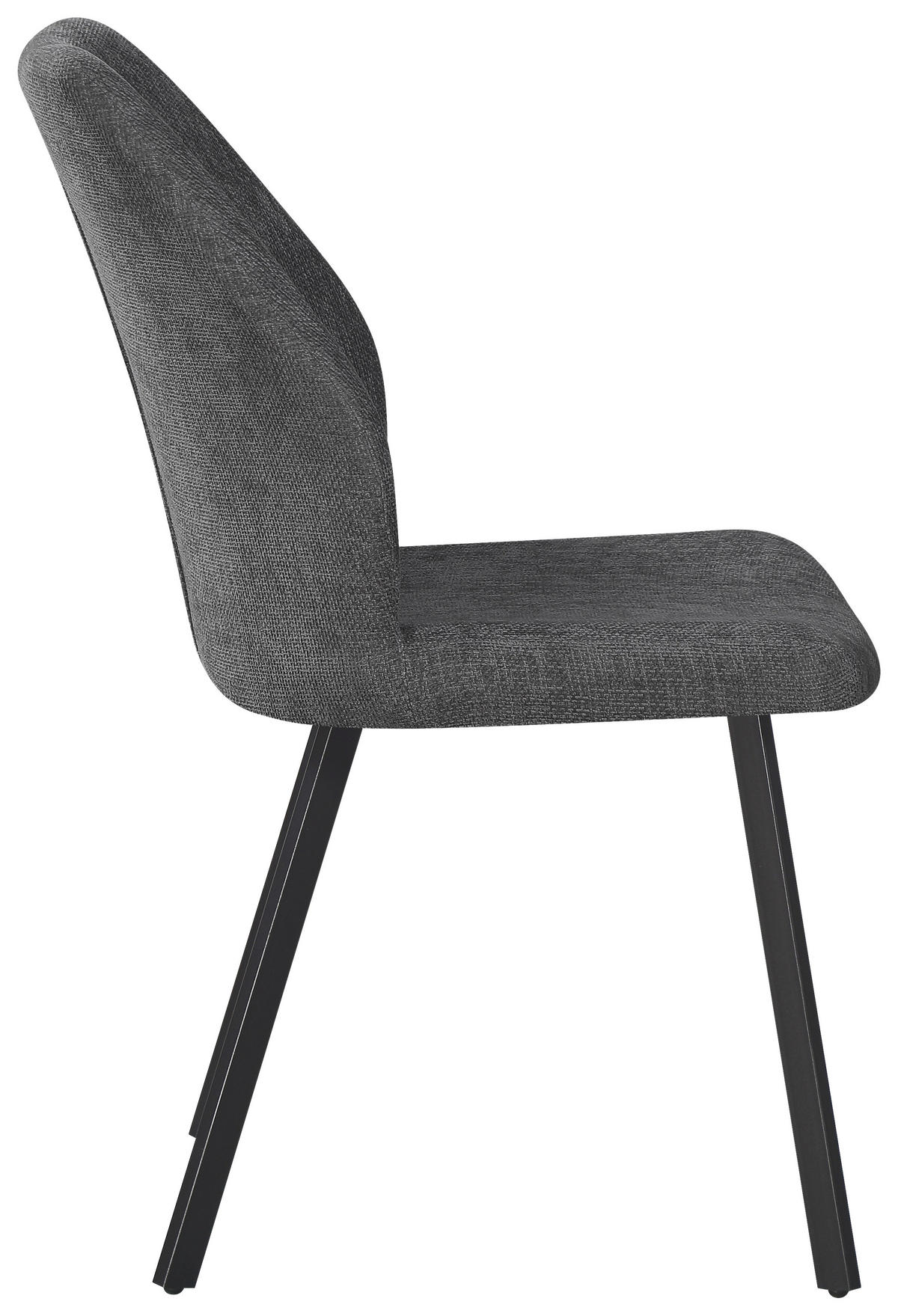 TISCHGRUPPE Dunkelgrau  - Dunkelgrau, KONVENTIONELL, Textil/Stein (140/48/76/89/90/62cm) - MID.YOU