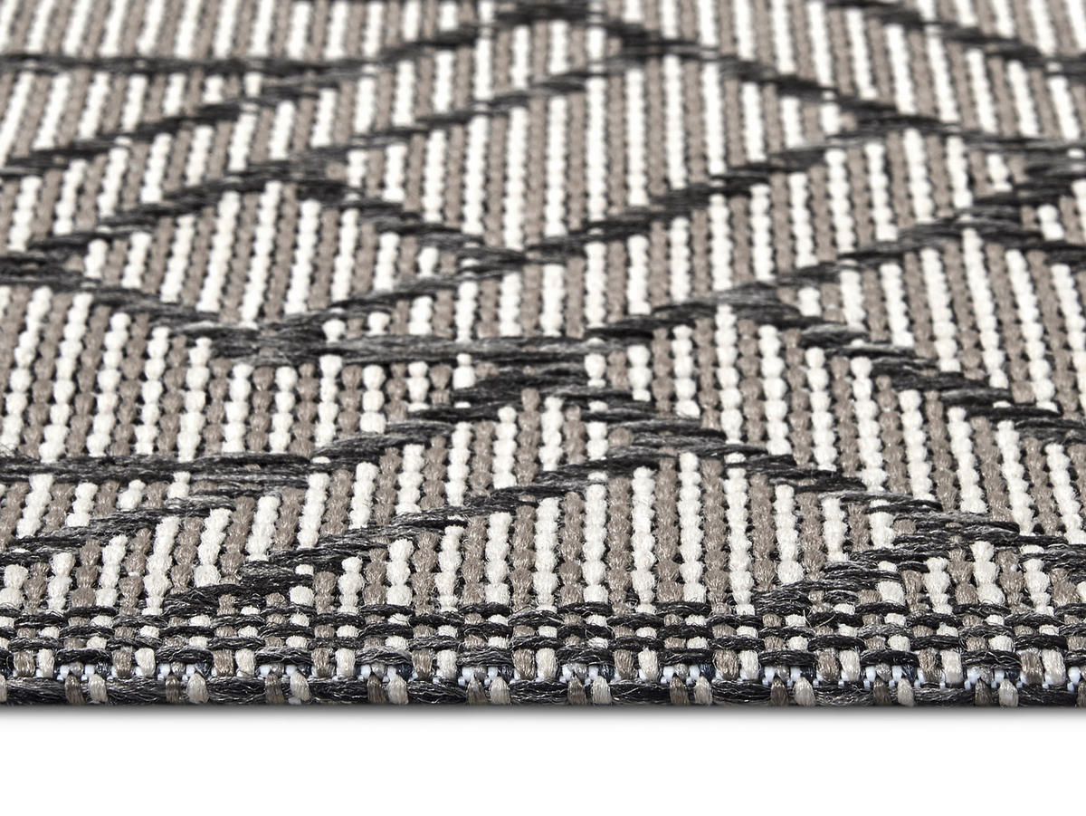 OUTDOORTEPPICH 115/170/170 cm Clyde Grau, Beige  - Beige/Grau, Design, Kunststoff/Textil (115/170/170cm)