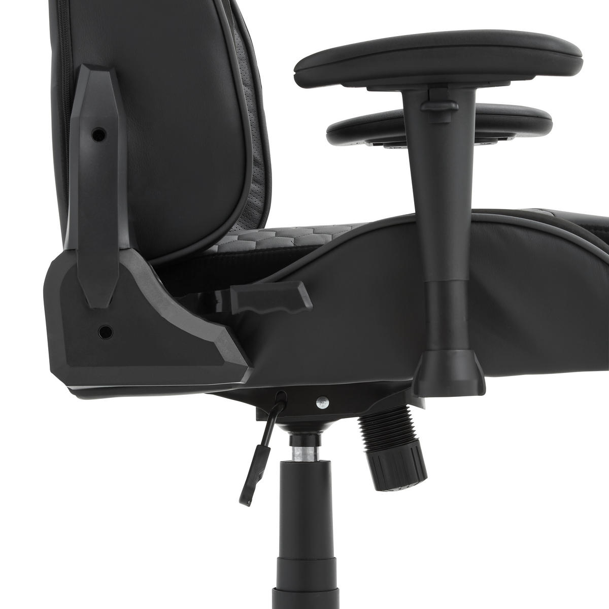 GAMINGSTUHL  in Lederlook, Mikrofaser Schwarz  - Schwarz, Design, Kunststoff/Textil (72/128-138/72cm) - Xora