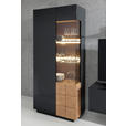 WOHNWAND QUADRA  in Eichefarben, Dunkelgrau  325/190/52 cm  - Eichefarben/Dunkelgrau, Design, Holz/Holzwerkstoff (325/190/52cm) - Ambiente