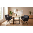 SITZBANK 180/93/67 cm Cord Dunkelgrau  - Dunkelgrau/Schwarz, Design, Textil/Metall (180/93/67cm) - Novel