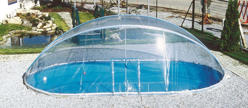 POOLDACH 370/610 cm  - Transparent, Basics, Kunststoff (370/610cm)