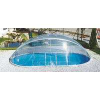 POOLDACH 370/610 cm  - Transparent, Basics, Kunststoff (370/610cm)