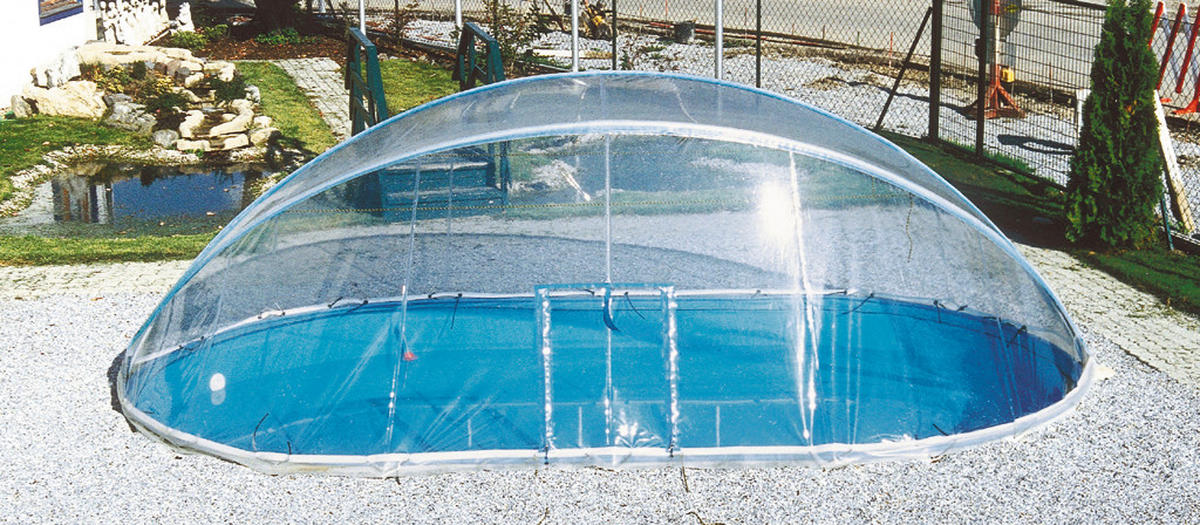 POOLDACH 370/610 cm  - Transparent, Basics, Kunststoff (370/610cm)