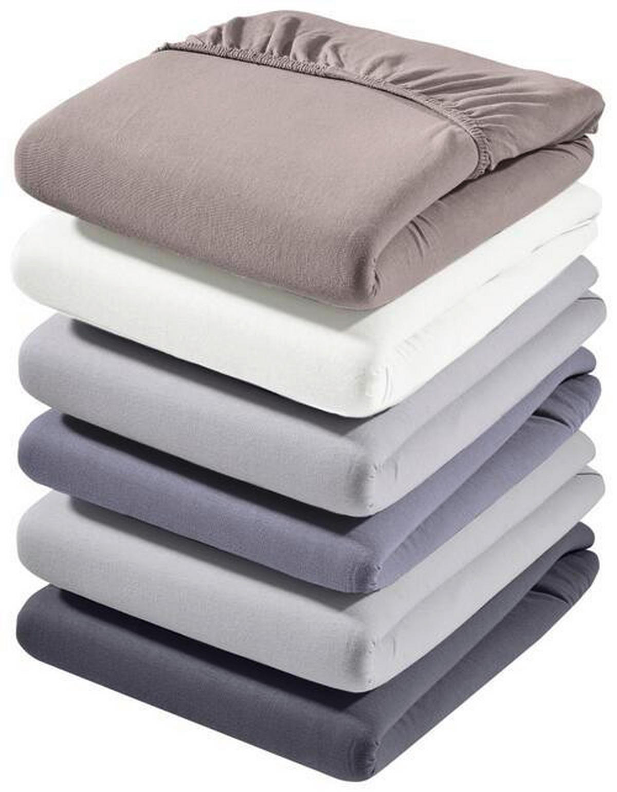 SPANNBETTTUCH Zwirn-Jersey  - Hellbraun/Braun, Basics, Textil (100/200cm) - Estella