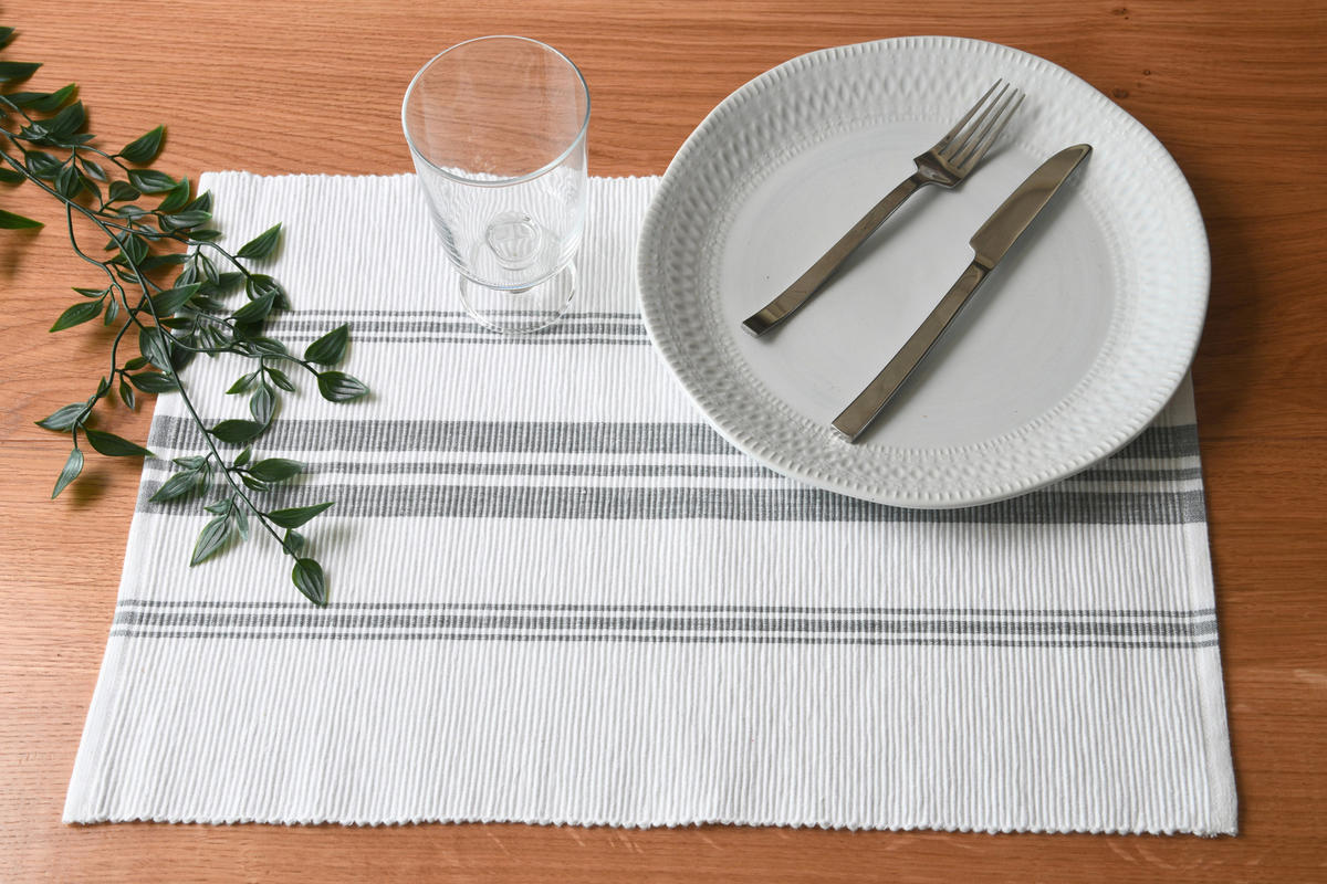 NAMIZNI POGRINJEK siva, bela  - siva/bela, Basics, tekstil (35/50cm)