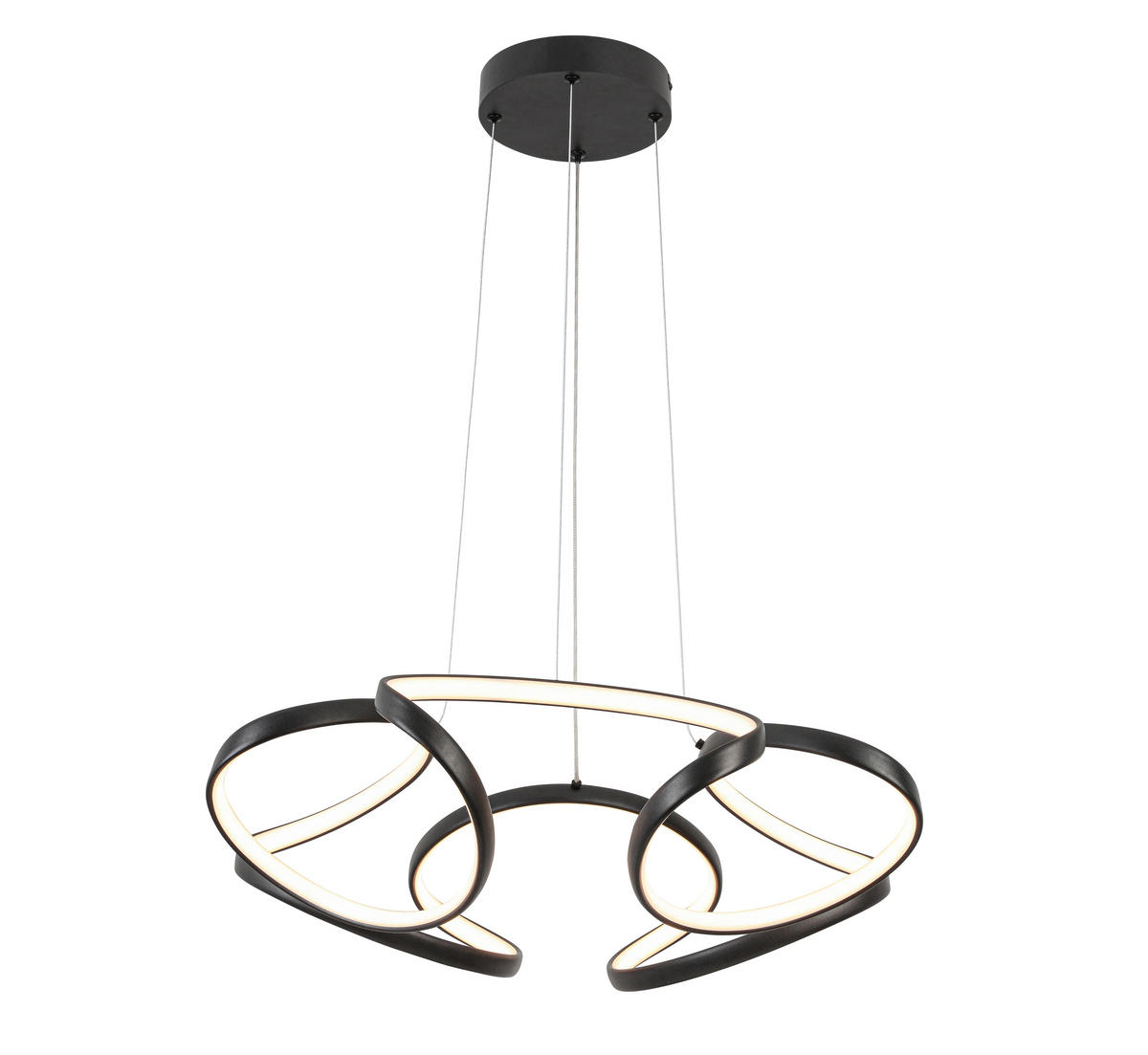 LED-HÄNGELEUCHTE Elio 60/120 cm   - Schwarz, Design, Kunststoff/Metall (60/120cm) - Novel