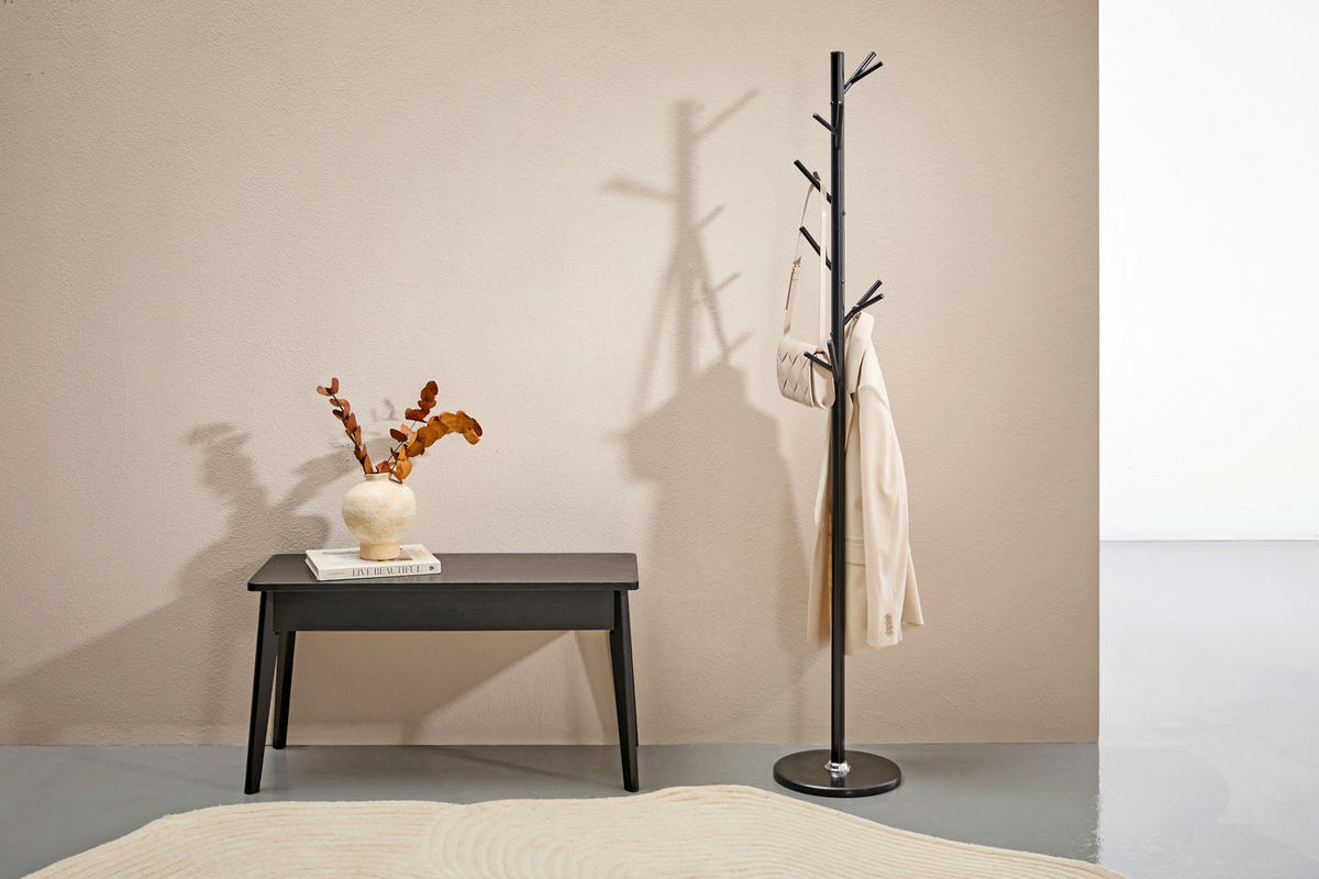 GARDEROBENSTÄNDER in Schwarz 30/175/30 cm   - Schwarz, Basics, Stein/Metall (30/175/30cm) - Boxxx