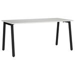 SCHREIBTISCH 160/80/75 cm  in Schwarz, Hellgrau  - Hellgrau/Schwarz, MODERN, Holzwerkstoff/Metall (160/80/75cm) - Novel