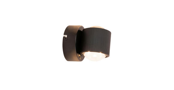 LED-WANDLEUCHTE 12/11 cm - Schwarz, Design, Kunststoff/Metall (12/11cm) - Novel
