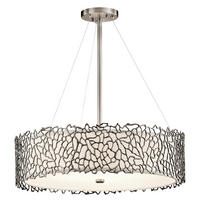 HÄNGLAMPA Coral 55.9/35 cm  - silver, Design, metall/glas (55.9/35cm) - Elstead Lighting