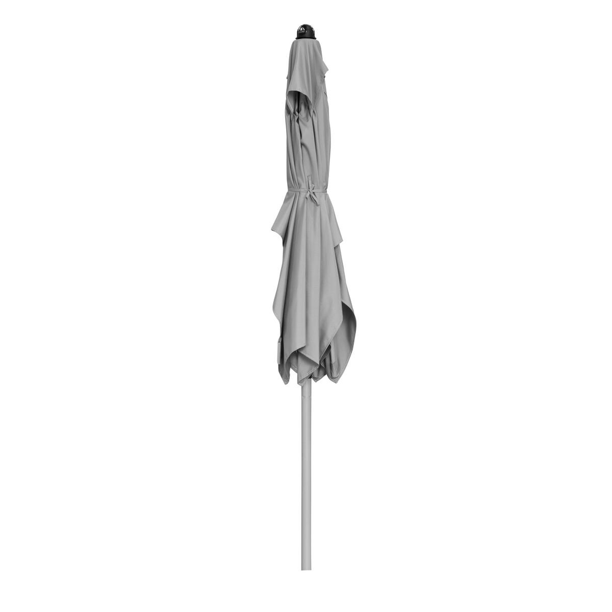 SONNENSCHIRM 210x140 cm Hellgrau  - Silberfarben/Hellgrau, Basics, Textil/Metall (210/140cm) - Doppler