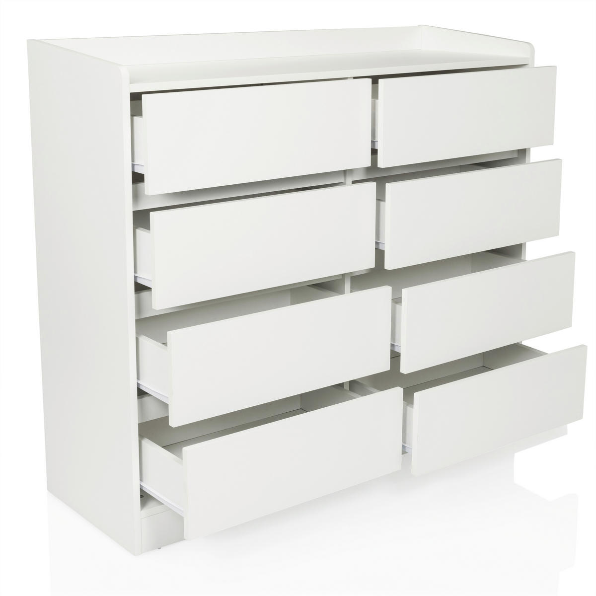 BYRÅ 110/98,5/38 cm  - vit, Modern, trämaterial (110/98,5/38cm) - MID.YOU