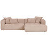 ECKSOFA in Flachgewebe Rosa  280/170 cm  - Schwarz/Rosa, KONVENTIONELL, Kunststoff/Textil (280/170cm) - Carryhome
