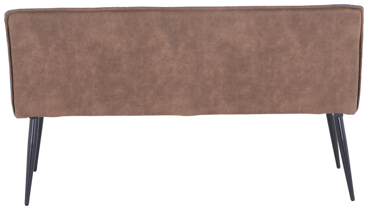 SITZBANK in Metall, Textil Blau, Braun  - Blau/Schwarz, Modern, Textil/Metall (140/83/62cm) - MID.YOU