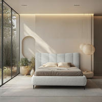 TAPECIRANI KREVET   180/200 cm   svijetlo siva  - svijetlo siva, Moderno, drvni materijal/metal (180/200cm) - MID.YOU