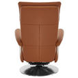 RELAXSESSEL in Leder Braun  - Edelstahlfarben/Braun, Design, Leder/Metall (78/112/85cm) - Cantus