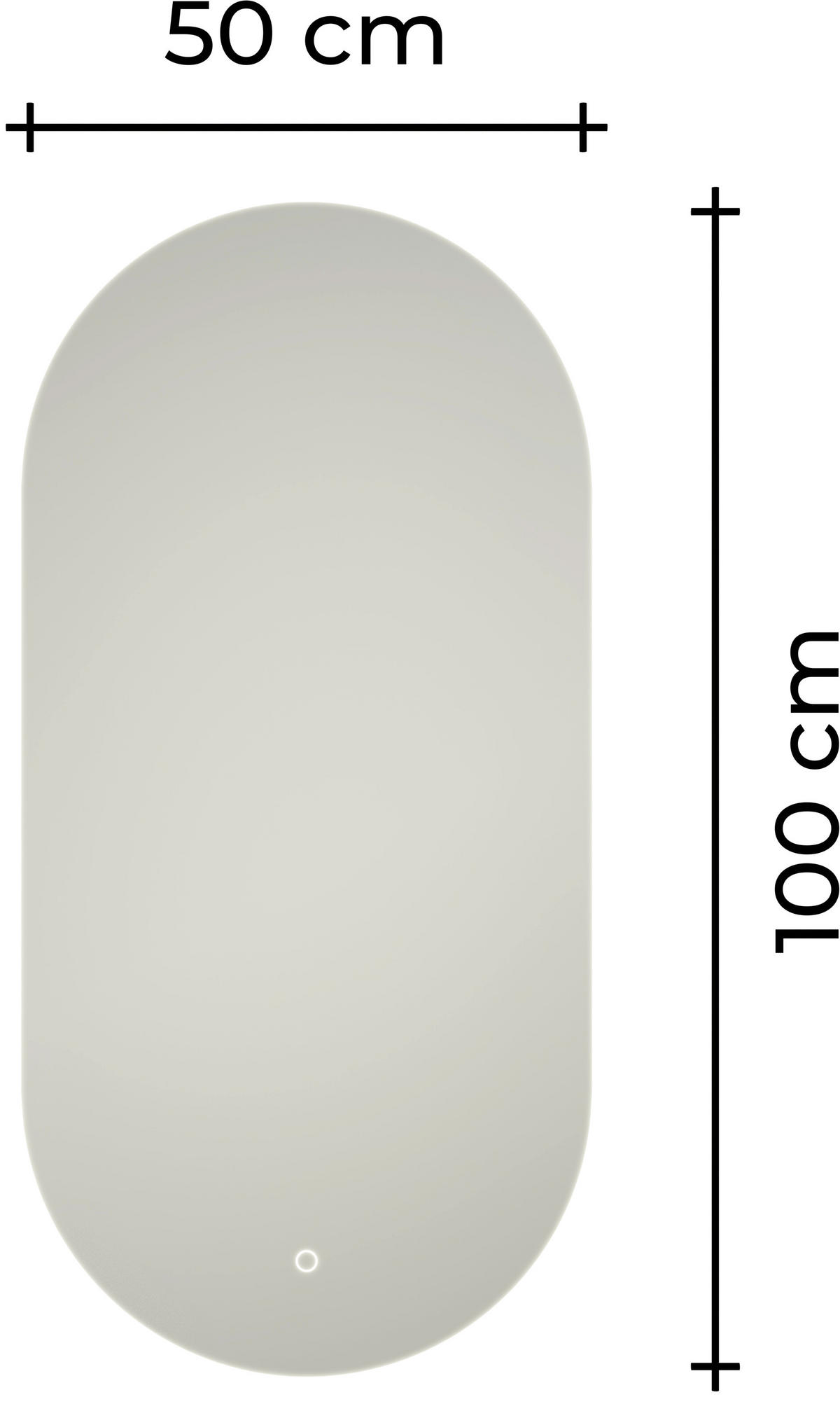 BADEZIMMERSPIEGEL 50/100/4,3 cm  - Silberfarben, MODERN, Glas/Kunststoff (50/100/4,3cm) - Celina Home
