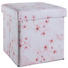 HOCKER in Kunststoff, Textil Weiß, Pink - Pink/Schwarz, Trend, Kunststoff/Textil (36/37/36cm) - Ambia Home HOCKER in Kunststoff, Textil Weiß, Pink - Pink/Schwarz, Trend, Kunststoff/Textil (36/37/36cm) - Ambia Home