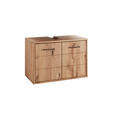 WASCHBECKENUNTERSCHRANK 70/60/40 cm  - Wildeiche/Schwarz, Basics, Holz/Metall (70/60/40cm) - Linea Natura