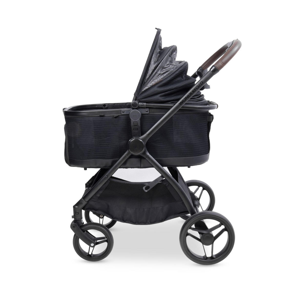HUNDEBUGGY P3 Pet Luxury Stroller  - Schwarz, Basics, Textil/Metall (92kg) - WONDERFOLD