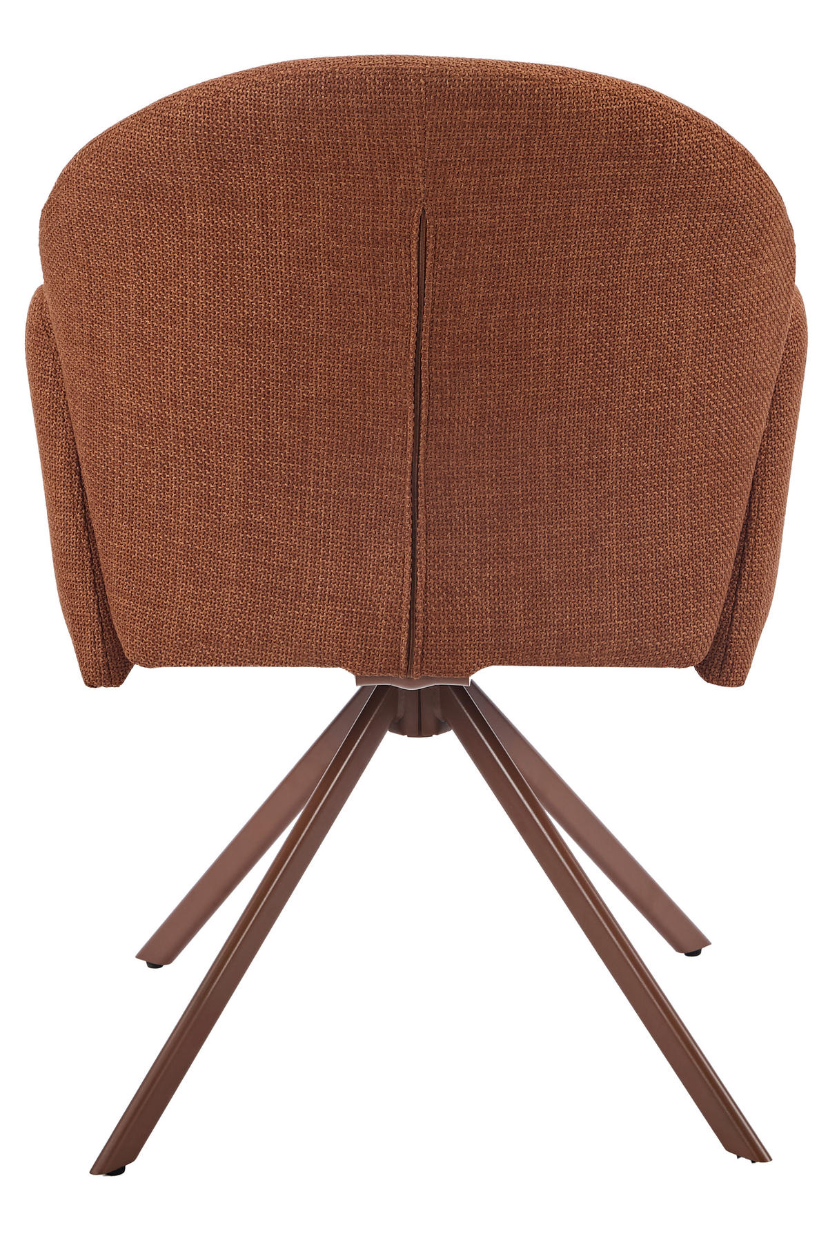 ARMLEHNSTUHL-SET 2 Stück  in Stahl Webstoff  - Rotbraun, MODERN, Textil/Metall (56,5/84/61cm) - MID.YOU