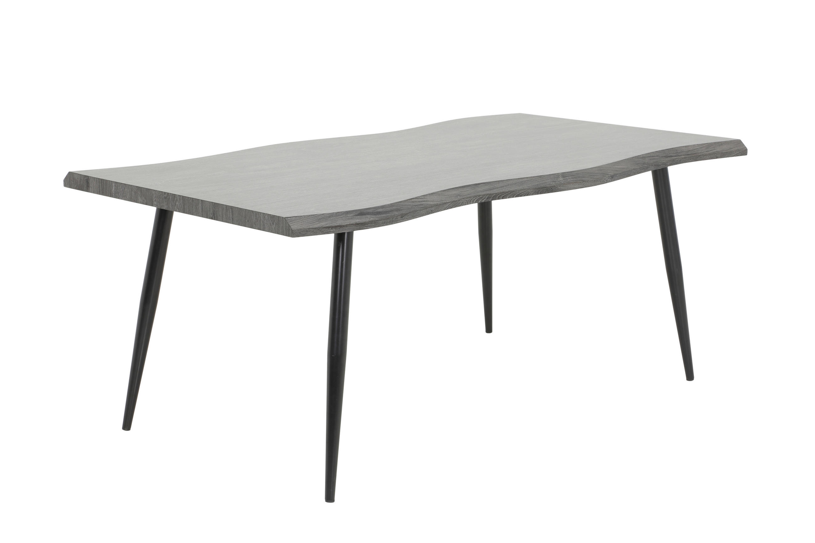 ESSTISCH in Metall, Holzwerkstoff 180/100/76 cm  - Eiche grau/Schwarz, MODERN, Holzwerkstoff/Metall (180/100/76cm) - MID.YOU