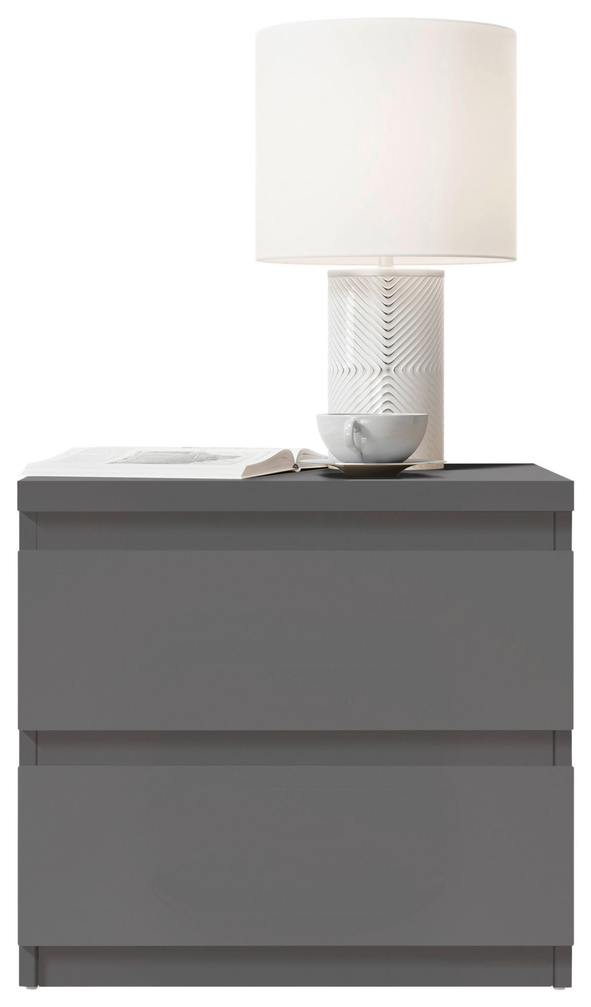 NACHTSCHRANK 45/43,6/38 cm  - Graphitfarben/Schwarz, Basics, Holzwerkstoff/Kunststoff (45/43,6/38cm) - MID.YOU