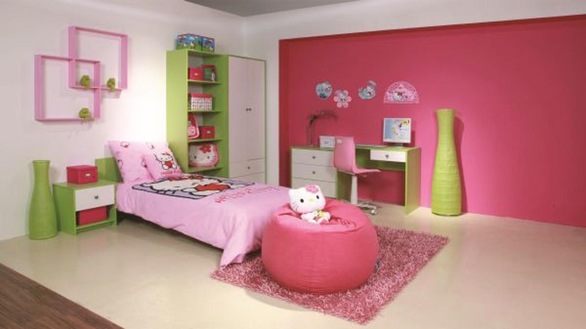 SOBA ZA MLADE  zelena, bijela  - bijela/zelena, Konvencionalno, drvni materijal (445/190/205cm) - Boxxx