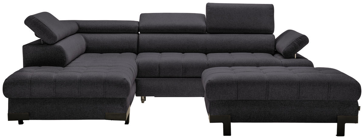 HÖRNSOFFA i vävt tyg svart  - svart, Design, metall/textil (223/263cm) - Livetastic