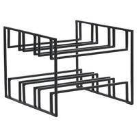 WEINREGAL 29/21/25 cm  - Schwarz, Design, Metall (29/21/25cm) - MID.YOU