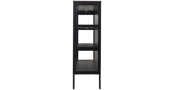 VITRINE in Schwarz - Schwarz, Design, Glas/Metall (120/110/35cm) - Xora