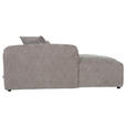 BIGSOFA Flachgewebe Braun  - Schwarz/Braun, MODERN, Kunststoff/Textil (234/66/178cm) - Carryhome