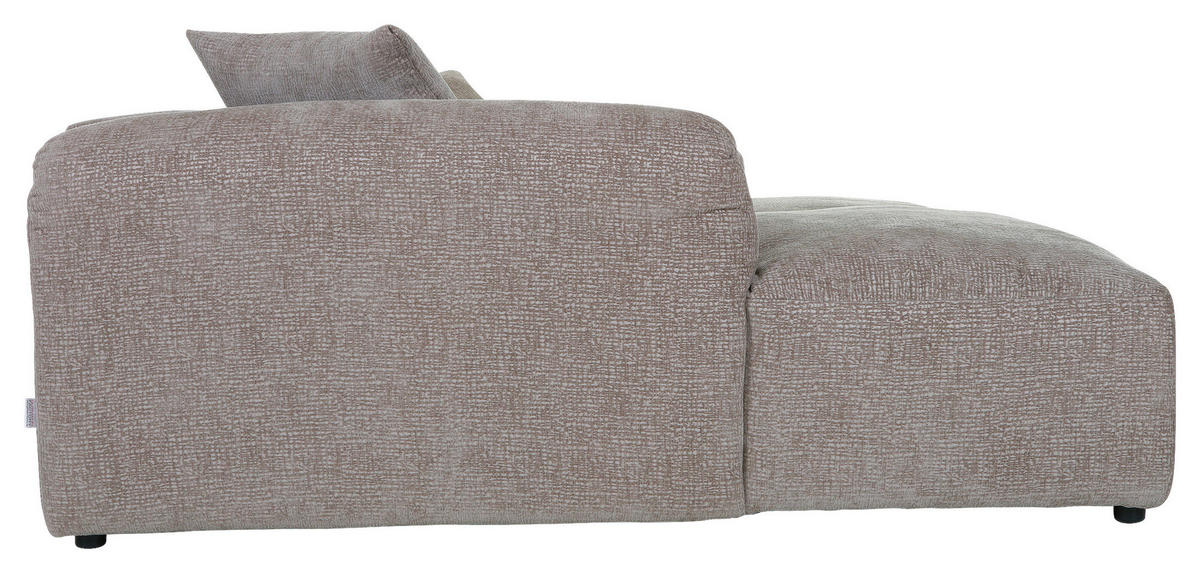 BIGSOFA in Flachgewebe Braun  - Schwarz/Braun, Modern, Kunststoff/Textil (234/66/178cm) - Carryhome