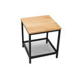 BEISTELLTISCH in Holz, Metall, Holzwerkstoff 40/40/45 cm  - Eichefarben/Schwarz, LIFESTYLE, Holz/Holzwerkstoff (40/40/45cm) - Xora
