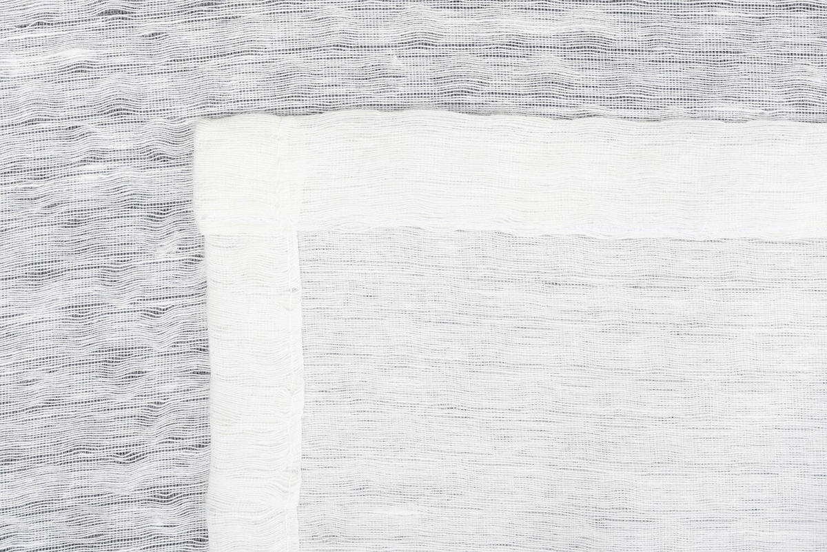 ÖSENSCHAL transparent 135/245 cm   - Weiß, Basics, Textil (135/245cm)