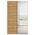SCHWEBETÜRENSCHRANK 137/223/68 cm 2-türig Eichefarben  - Eichefarben, Design, Glas/Holzwerkstoff (137/223/68cm) - Novel