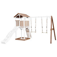 SPIELTURM 356,6/241,9/349 cm  - Weiss/Braun, Konventionell, Holz/Kunststoff (356,6/241,9/349cm)