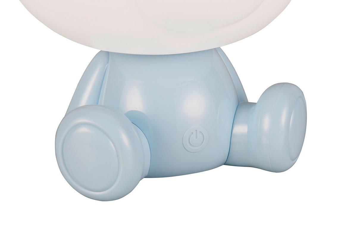 LED-TISCHLEUCHTE - Blau/Weiss, Lifestyle, Kunststoff (19,5/16,5/24,5cm)