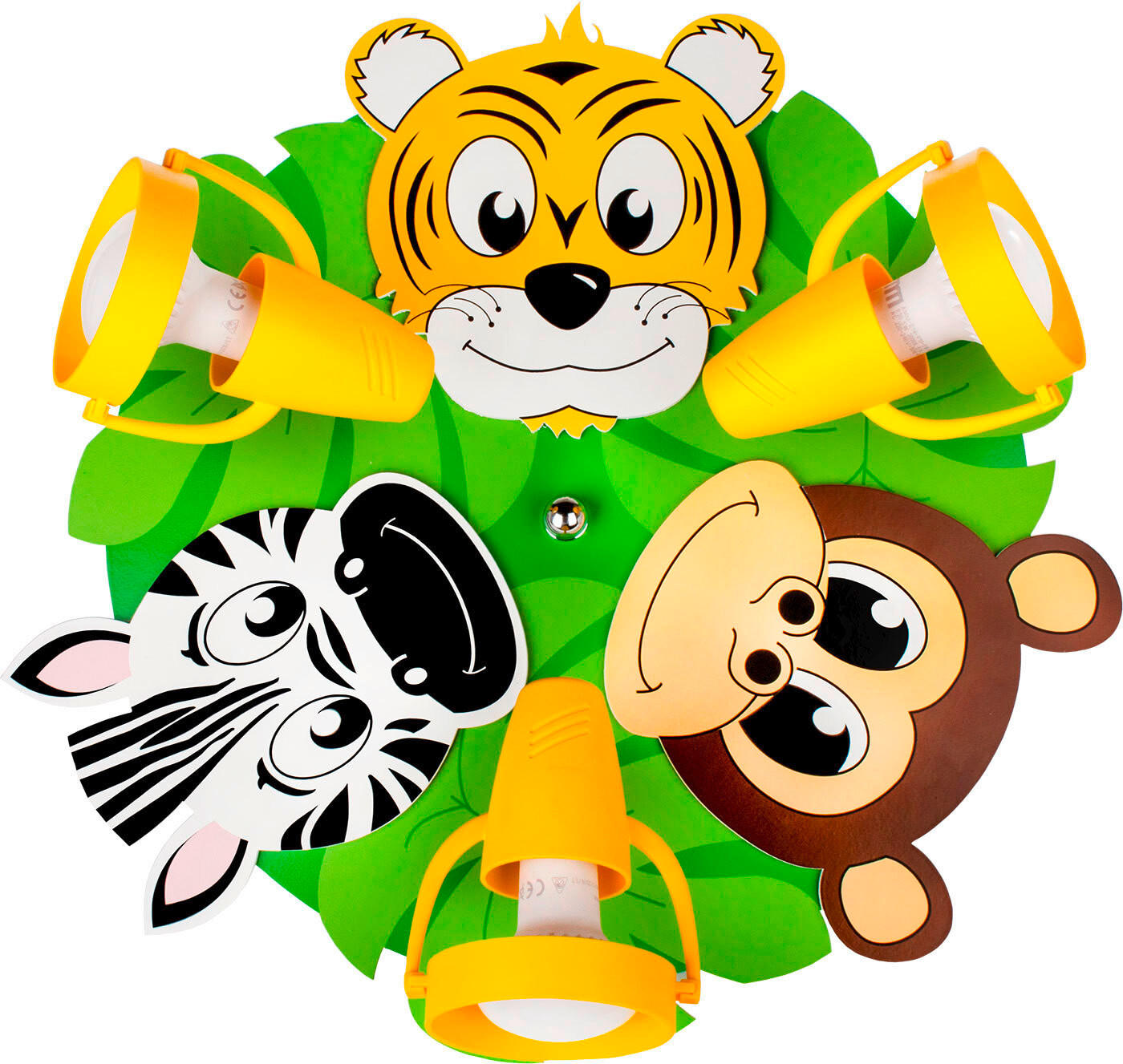 KINDERDECKENLEUCHTE Safari 36/14 cm   - Gelb/Braun, Basics, Holzwerkstoff/Kunststoff (36/14cm)