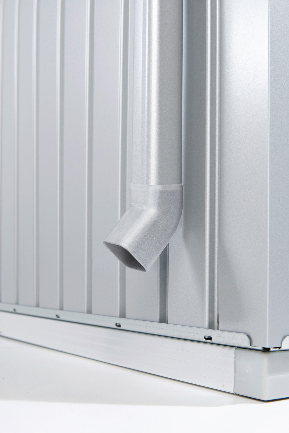 REGENFALLROHR-SET - Silberfarben, Design, Metall (4/204/4cm) - Biohort