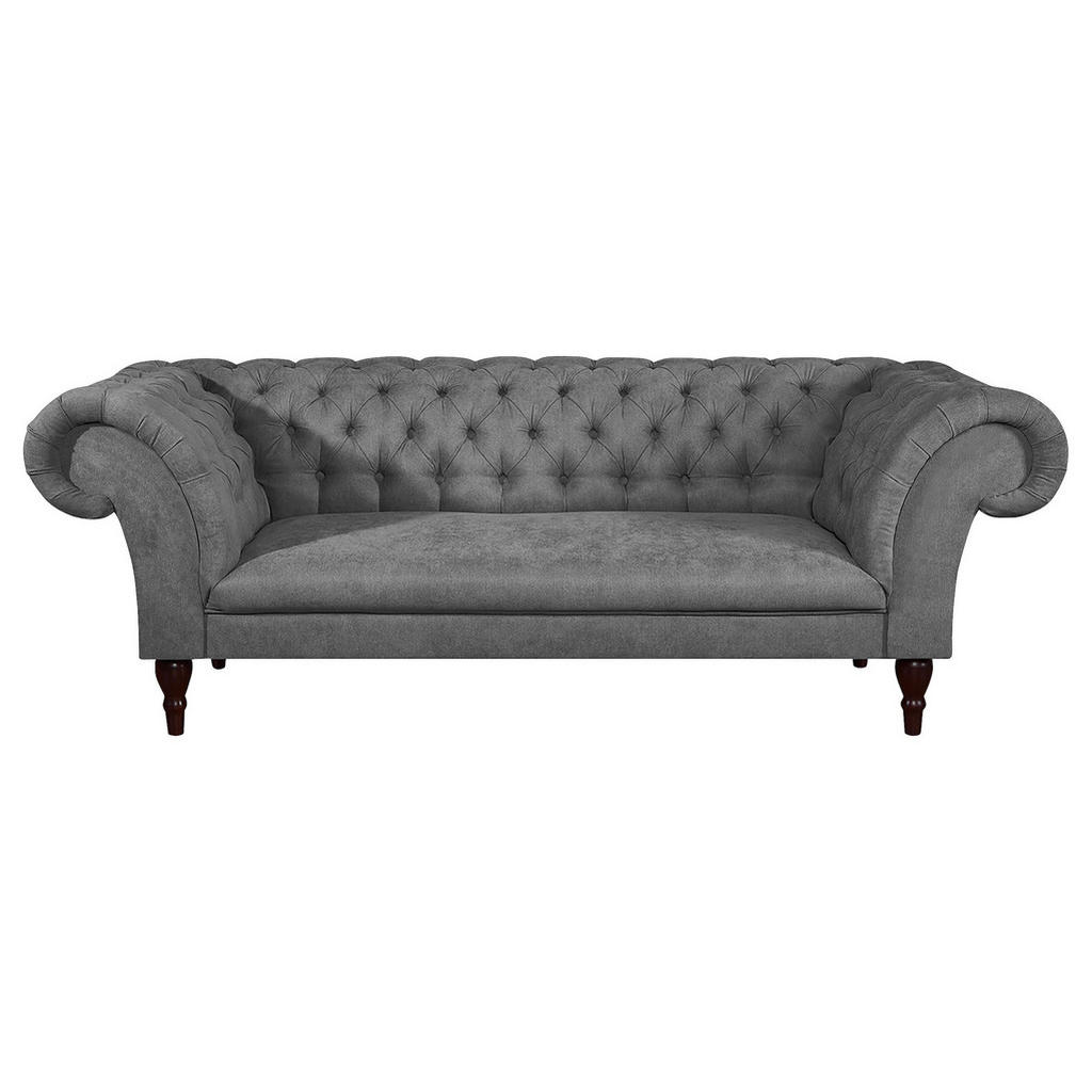 Thumbnail - Livetastic 3-Sitzer-Sofa Preston, Grau, Textil, Buche, Füllung: Schaumstoffflocken, 232x79x97 cm, Made in EU, FSC 100%, ...