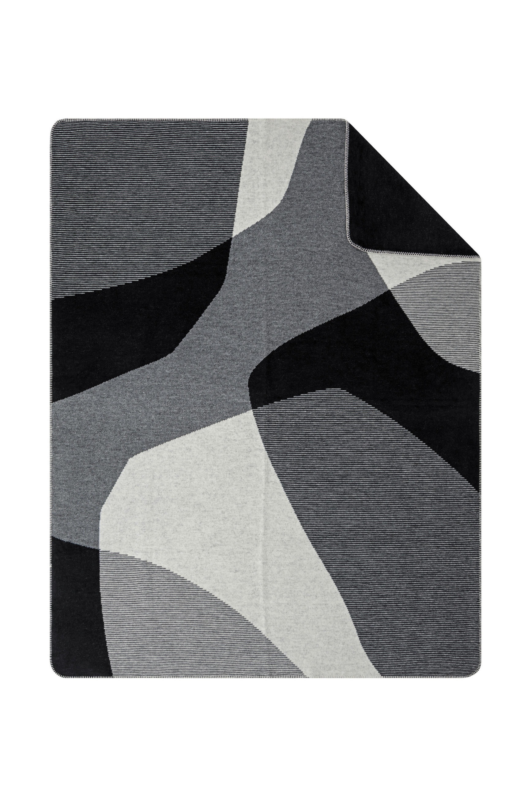 TAKARÓ 150/200 cm  - fekete/fehér, Basics, textil (150/200cm)