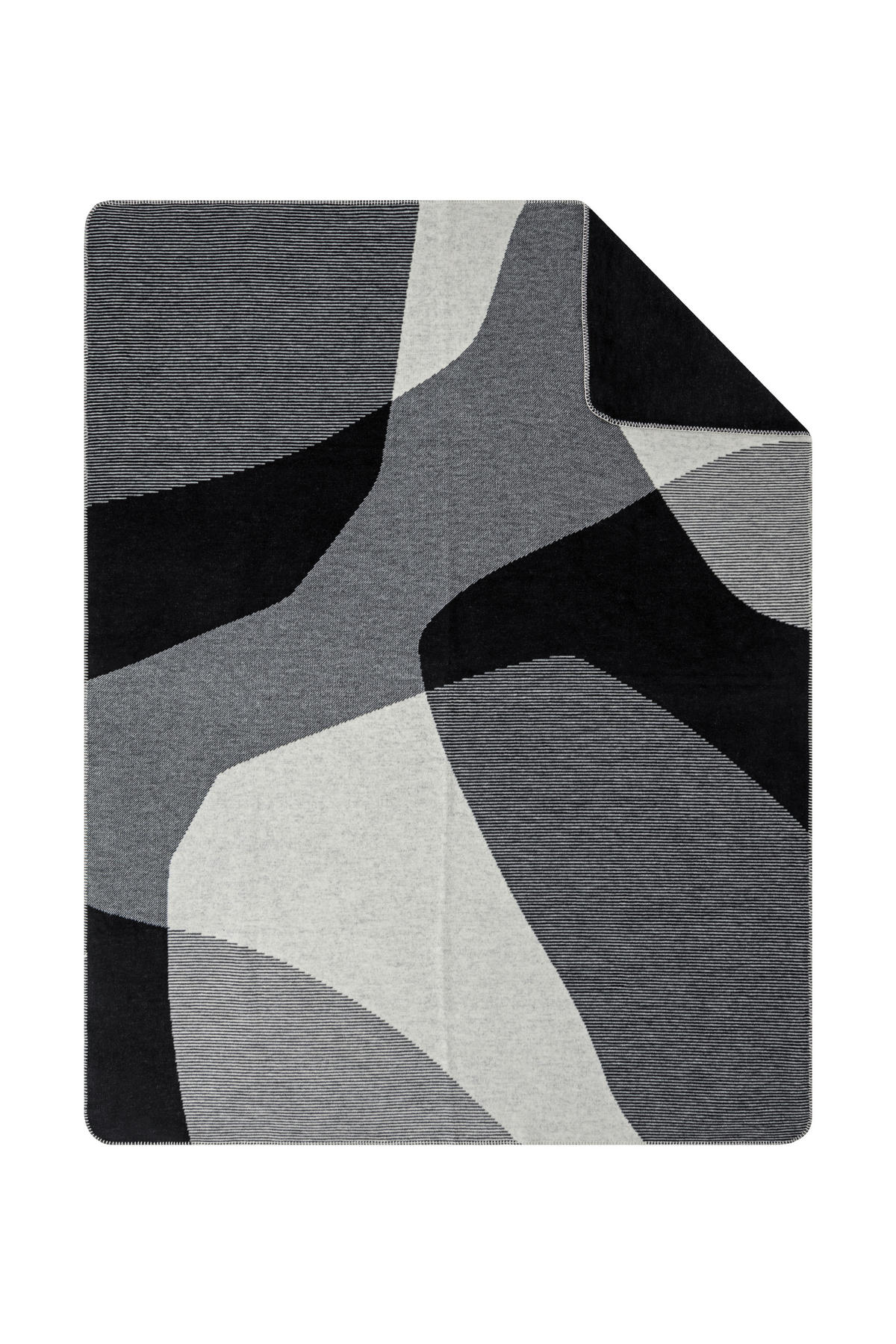 TAKARÓ 150/200 cm  - fekete/fehér, Basics, textil (150/200cm)