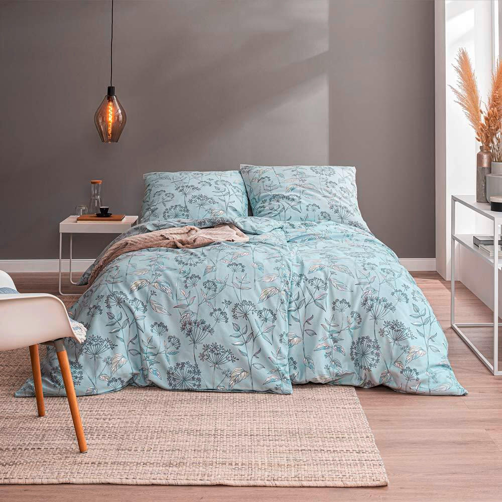 POSTEĽNÁ BIELIZEŇ, flanel, mätovozelená, 140/200 cm - mätovozelená, Konventionell, textil (140/200cm) - Estella