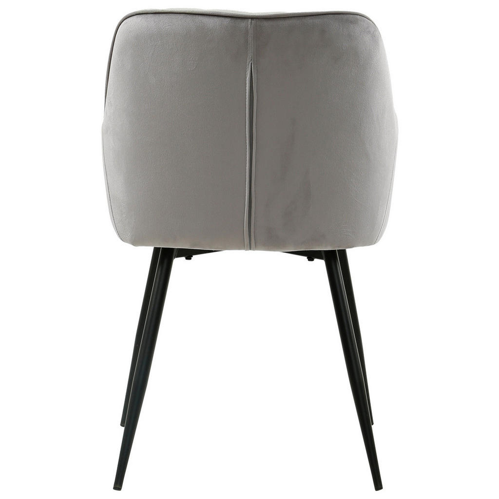 Thumbnail - Carryhome Armlehnstuhl, Grau, Schwarz, Holz, Metall, Textil, Pappel, Sperrholz, Rundrohr, 56x79x58 cm, Bsci, inklusive A...