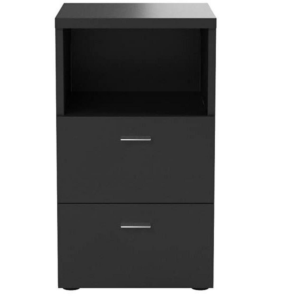 NACHTSCHRANK 35/62/40 cm  - Chromfarben/Schwarz, Basics, Holzwerkstoff/Kunststoff (35/62/40cm) - Carryhome